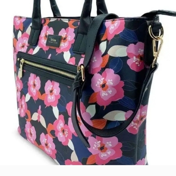 Trina Turk All Over Narcissus Double Handled Tote Detachable Shoulder Strap NWT - Picture 14 of 14